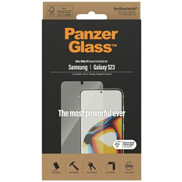 PanzerGlass Ultra-Wide Fit Samsung Galaxy S23 S911 képernyővédelem 7322 fólia