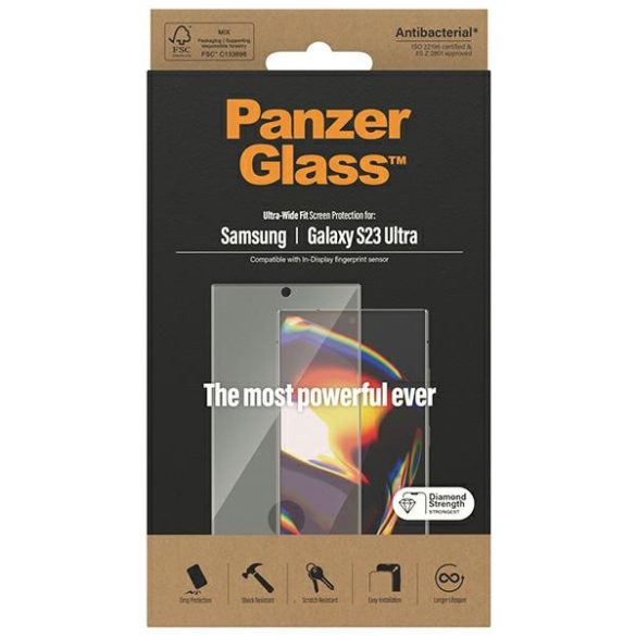 PanzerGlass Ultra-Wide Fit Sam Samsung Galaxy S23 UltraS918 képernyővédelem 7324 fólia