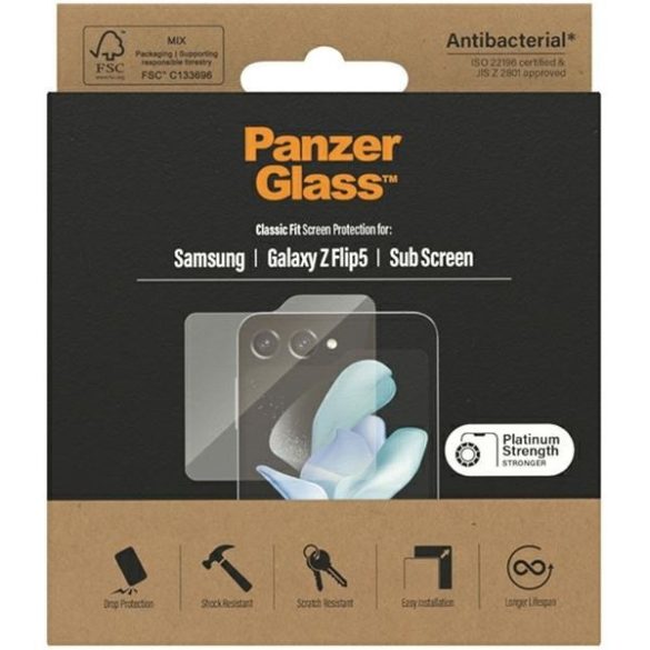 PanzerGlass Classic Fit Samsung Galaxy Z Flip5 F731 képernyővédelem Antibakteriális 7337 fólia