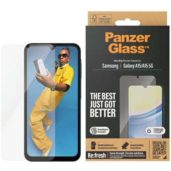 PanzerGlass Ultra-Wide Fit Samsung Galaxy A15 / A15 5G fólia