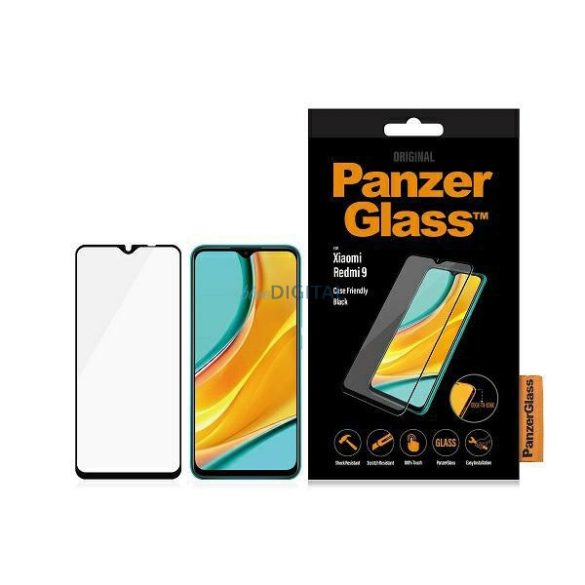 PanzerGlass E2E Regular Xiaomi Redmi 9 tokbarát fekete fólia