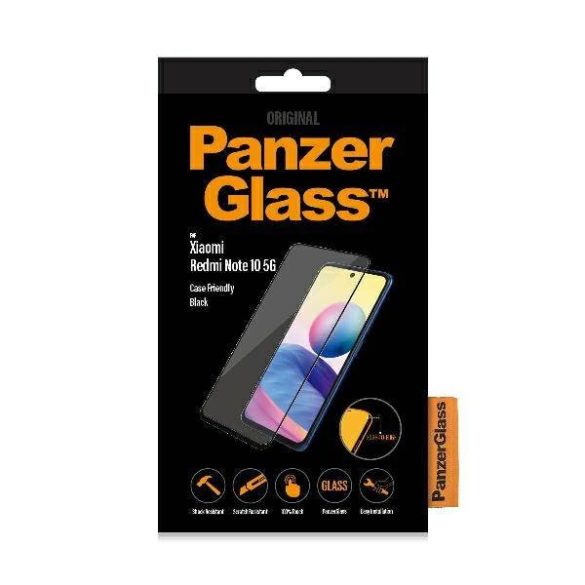 PanzerGlass E2E Regular Xiaomi Redmi Note 10 5G tokbarát fekete képernyővédő fólia