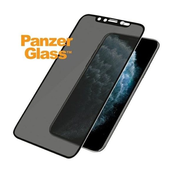 PanzerGlass E2E Super+ Swarovsky CamSlider betekintésvédett kijelzővédő fólia front kamera takaróval iPhone X/Xs/11 Pro