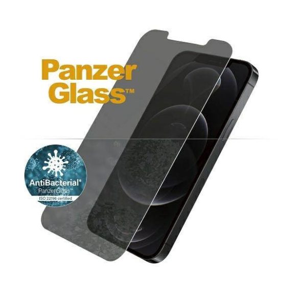 PanzerGlass Standard Super+ iPhone 12/12 Pro Privacy antibakteriális képernyővédő fólia