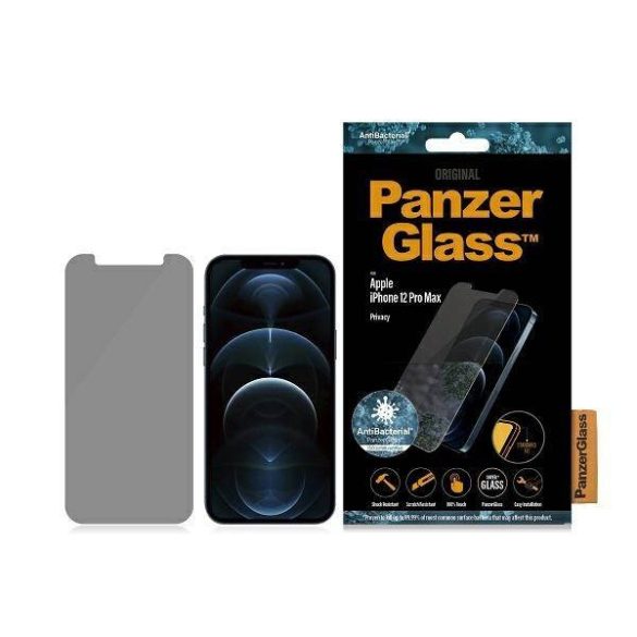 PanzerGlass Standard Super+ iPhone 12 Pro Max Privacy antibakteriális képernyővédő fólia