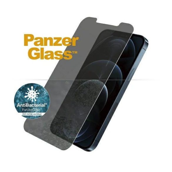 PanzerGlass Standard Super+ iPhone 12 Pro Max Privacy antibakteriális képernyővédő fólia