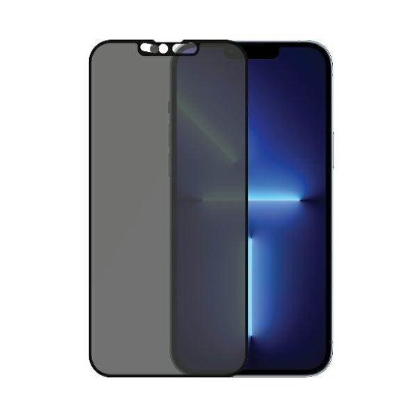PanzerGlass E2E Microfracture iPhone 13 Pro Max 6,7" tokbarát CamSlider Privacy antibakteriális fekete képernyővédő fólia