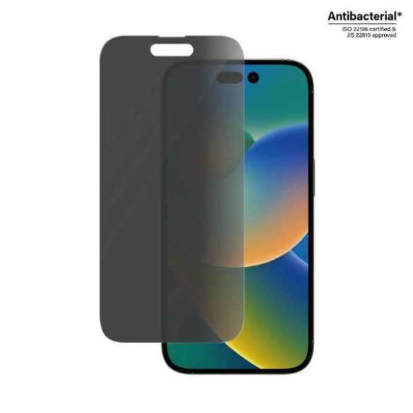 PanzerGlass Classic Fit iPhone 14 Pro 6,1" Privacy Screen Protection antibakteriális képernyővédő fólia