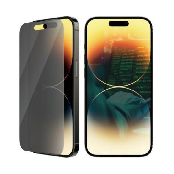 PanzerGlass Classic Fit iPhone 14 Pro 6,1" Privacy Screen Protection antibakteriális képernyővédő fólia