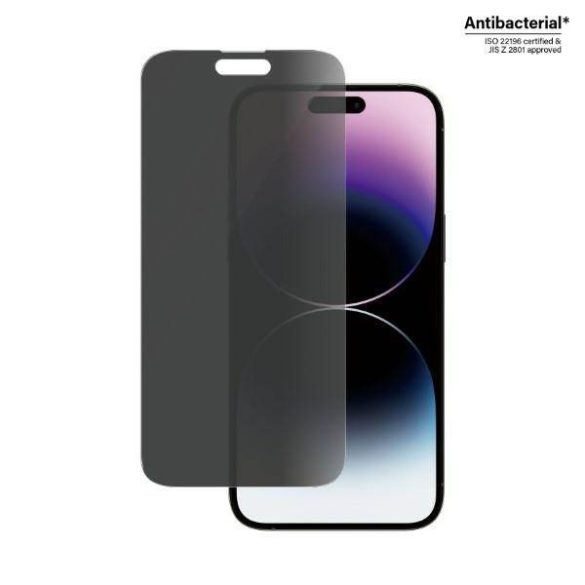 PanzerGlass Classic Fit iPhone 14 Pro Max 6,7" Privacy Screen Protection antibakteriális képernyővédő fólia