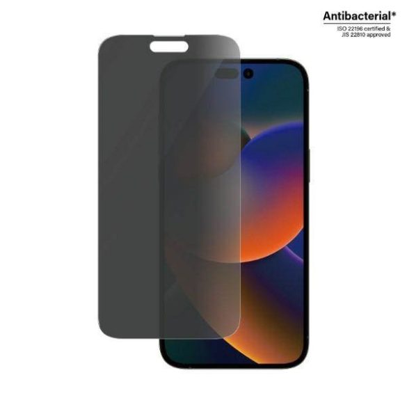 PanzerGlass Classic Fit iPhone 14 Pro Max 6,7" Privacy Screen Protection antibakteriális képernyővédő fólia