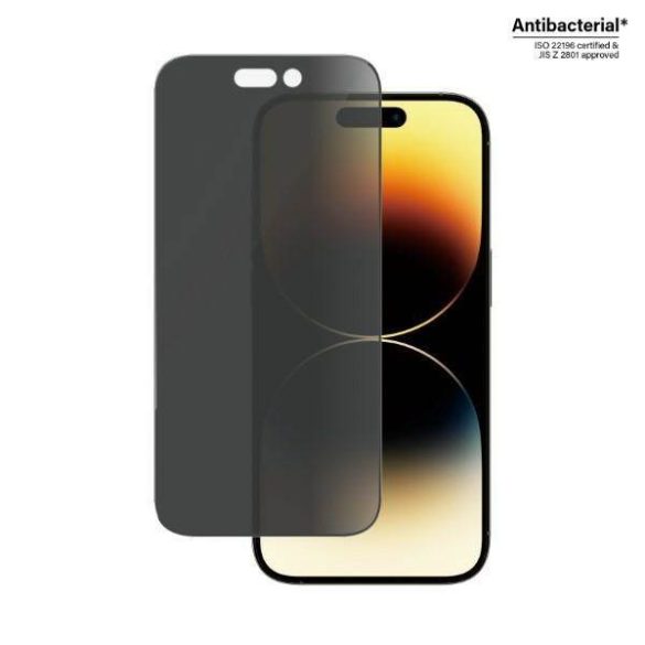 PanzerGlass Ultra-Wide Fit iPhone 14 Pro 6,1" Privacy Screen Protection antibakteriális képernyővédő fólia