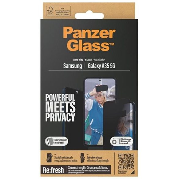 PanzerGlass Ultra-Wide Fit Privacy Screen Protection üvegfólia Samsung Galaxy A35 5G