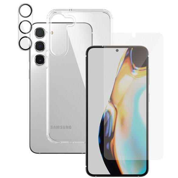 PanzerGlass Bundle 3 az 1-ben Sam Samsung Galaxy S23+ S916 Hardcase + Képernyővédő + Kamera objektív 0434+7316 tok