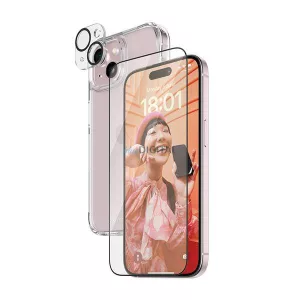 PanzerGlass 3 az 1-ben csomag iPhone 15 6,1" D3O keménytok + UWF+ képernyővédő 1136+1172+2809