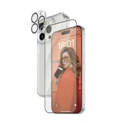   PanzerGlass 3 az 1-ben csomag iPhone 15 Pro Max 6,7" D3O keménytok + UWF+ képernyővédő + lencse 1137+1175+2812