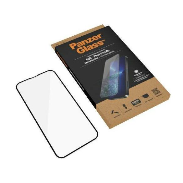 PanzerGlass E2E Microfracture iPhone 13 Pro Max 6,7" tokbarát antibakteriális fekete képernyővédő fólia