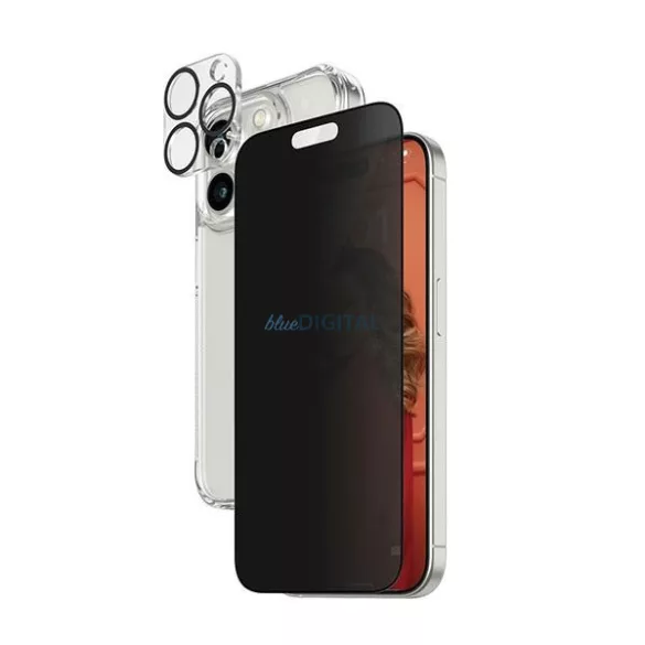 PanzerGlass Privacy Bundle 3 az 1-ben iPhone 15 Pro 6,1" D3O keménytok + UWF+ képernyővédő + lencse 1137+1173+P2810