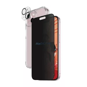 PanzerGlass Privacy Bundle 3 az 1-ben iPhone 15 Plus 6,7" D3O keménytok + UWF+ képernyővédő 1136+1174+P2811