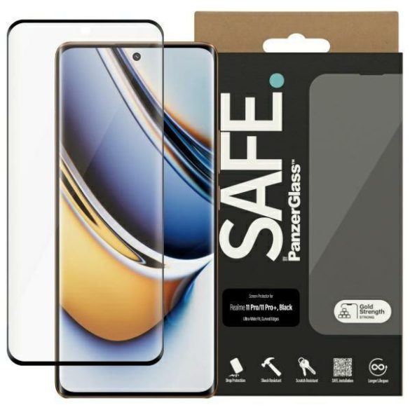 SAFE by PanzerGlass Ultra-Wide Fit edzett üveg Realme 11 Pro/Realme 11 Pro Plus