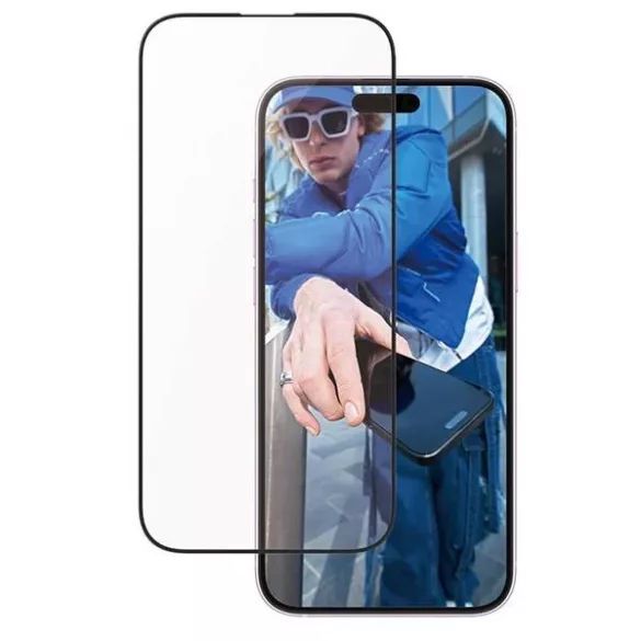 PanzerGlass AluminumFrame edzett üveg fekete szegéllyel iPhone 15 Plus/16 Plus