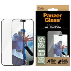   PanzerGlass Ultra-Wide Fit edzett üveg fekete szegéllyel iPhone 16 Pro Max