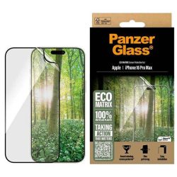   PanzerGlass Matrix újrahasznosított fólia fekete szegéllyel iPhone 16 Pro Max