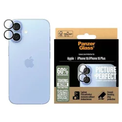   PanzerGlass PicturePerfect kamera lencse védő edzett üveg fekete szegéllyel iPhone 16/16 Plus