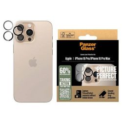   PanzerGlass PicturePerfect kamera lencse védő edzett üveg fekete szegéllyel iPhone 16 Pro/16 Pro Max