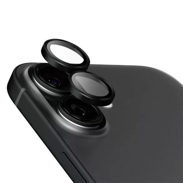 PanzerGlass Hoops Ceramic kamera lencse védő kerámiaüveg fekete szegéllyel iPhone 16/16 Plus