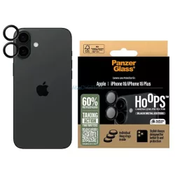   PanzerGlass Hoops kamera lencse védő edzett üveg fekete szegéllyel iPhone 16/16 Plus