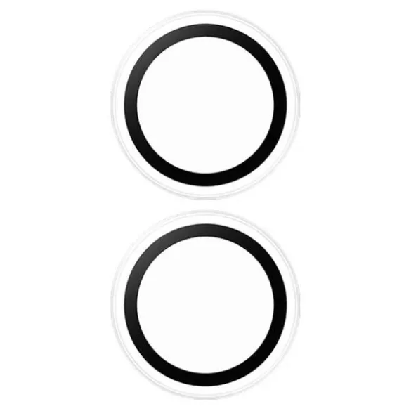 PanzerGlass Hoops kamera lencse védő edzett üveg átlátszó-fekete szegéllyel iPhone 16/16 Plus