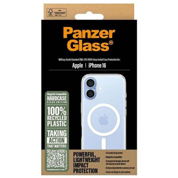 PanzerGlass HardCase MagSafe-kompatibilis tok iPhone 16 - fehér