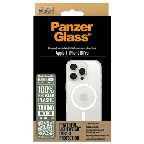 PanzerGlass HardCase MagSafe-kompatibilis tok iPhone 16 Pro - fehér