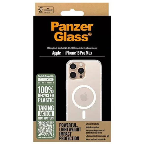 PanzerGlass HardCase MagSafe-kompatibilis tok iPhone 16 Pro Max - fehér
