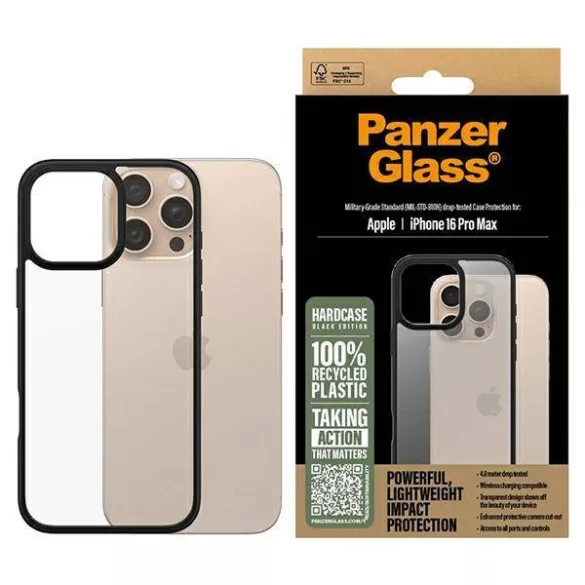 PanzerGlass HardCase tok iPhone 16 Pro Max - fekete