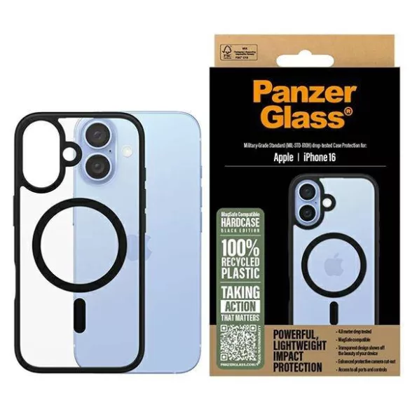 PanzerGlass HardCase MagSafe-kompatibilis tok iPhone 16 - fekete