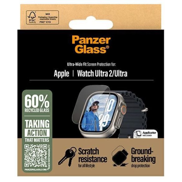 PanzerGlass Ultra-Wide Fit edzett üveg Apple Watch Ultra 2 / Ultra