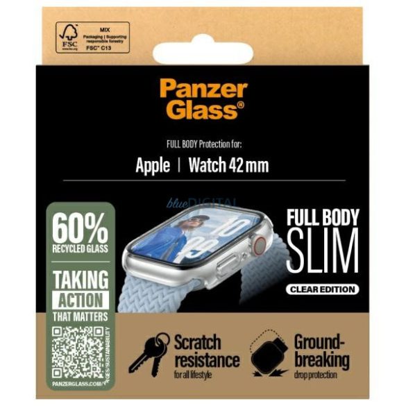 PanzerGlass Snappie Full Body tok Apple Watch 10 42mm - átlátszó