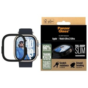 PanzerGlass Full Body Slim edzett üveg fekete szegéllyel Apple Watch Ultra/Ultra2 (49mm)