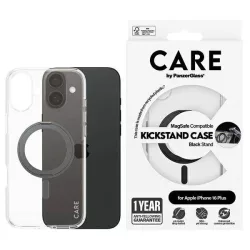   PanzerGlass Feature Kickstand MagSafe-kompatibilis tok iPhone 16 Plus - fekete-átlátszó