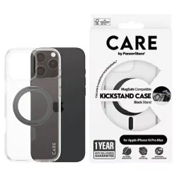   PanzerGlass Feature Kickstand MagSafe-kompatibilis tok iPhone 16 Pro Max - fekete-átlátszó
