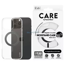   PanzerGlass Feature Kickstand MagSafe-kompatibilis tok iPhone 16 Pro Max - fekete-átlátszó