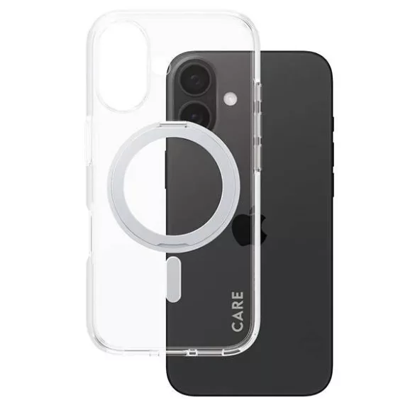 PanzerGlass Feature Kickstand MagSafe-kompatibilis tok iPhone 16 - ezüst színű