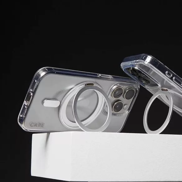 PanzerGlass Feature Kickstand MagSafe-kompatibilis tok iPhone 16 - ezüst színű