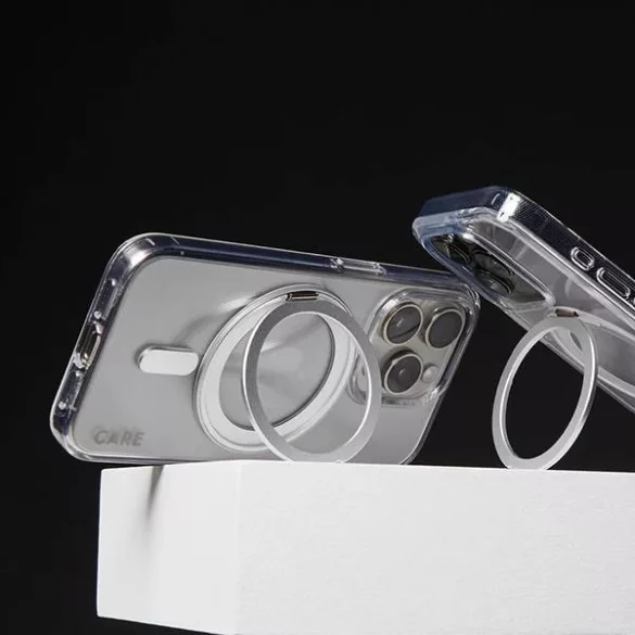 PanzerGlass Feature Kickstand MagSafe-kompatibilis tok iPhone 16 Pro Max - ezüst színű