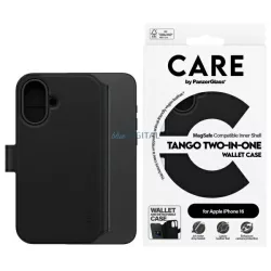   PanzerGlass Feature Tango MagSafe-kompatibilis könyvtok iPhone 16 - fekete
