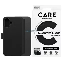   PanzerGlass Feature Tango MagSafe-kompatibilis könyvtok iPhone 16 Plus - fekete