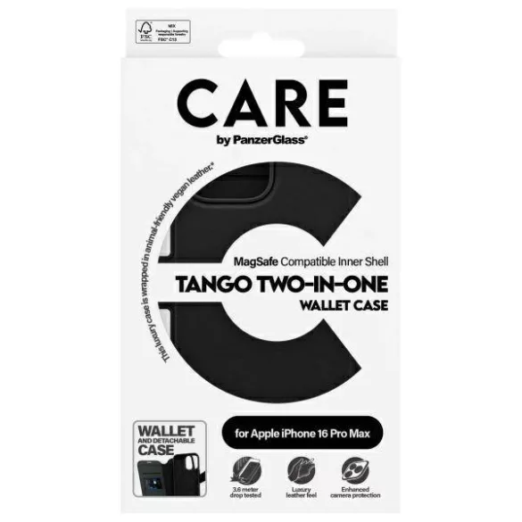 PanzerGlass Feature Tango MagSafe-kompatibilis könyvtok iPhone 16 Pro Max - fekete