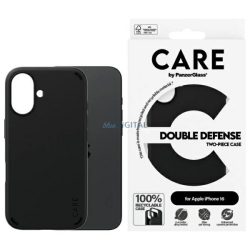 PanzerGlass Feature Double Defense tok iPhone 16 - fekete